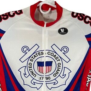 Vermarc US Coast Guard Cycling Jersey Mens Red White Blue USCG‎ Short Sleeve L